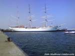 Gorch Fock im Stralsunder Stadthafen am 16.4.09