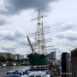 Windjammer Rickmer Rickmers im Hamburger Hafen.