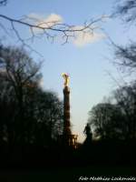 Blick auf die Siegessule in Berlin am 28.2.15