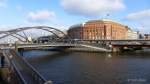 Hamburg - Niederbaumbrücke, Slomanhaus und Hochbahnviadukt am Binnenhafen.