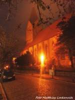 Stadtkirche von Barth am Abend des 2.11.15