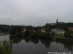 Blick auf die Saale und Halle Krllwitz am 18.6.15