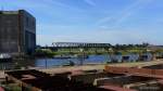 Lauenburg, Elbbrücke und Hitzler Werft.