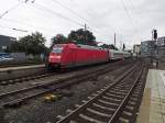 101 097 fährt am 31.07.14 mit EC 218 nach Frankfurt in den Ulmer Hauptbahnhof ein.