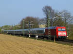 IC mit 101 024 nach Dortmund Hbf, kurz hinter dem Bahnhof Do-Kurl.