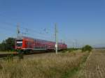 Richtung Erfurt: Zwei Dosto-Wagen und 143 137, 2.10.2015