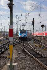 Die Bahnland Bayern-Werbelok 146 246 traf ich natürlich zum ersten Mal im Bahnhof.