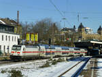 IC2-Garnitur, geschoben von 146 559, auf dem Weg nach Dresden. W-Steinbeck, 12. Februar 2021.