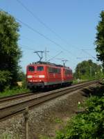 Zwei 151er (151 043 an der Spitze) am 1.