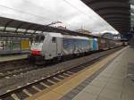 Einen einzigen Güterzug traf ich am 26.08.14 in Mainz: 186 105 von Railpool, die für die BLS unterwegs ist und auf ihrer Seitenfläche einen ganz klaren Schweizbezug zeigt.