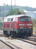 218 475 rangiert am 01.08.2011 in Kempten.