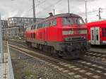 218 439 hat einen IRE aus Lindau nach Ulm gebracht und begibt sich nun in die Abstellung.