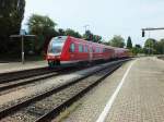 612 084 trifft am 23.7.13 in Lindau Hauptbahnhof ein.