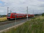 612 635 und ein weiterer Regioswinger als RE1 auf dem Weg nach Göttingen, 8.7.2015, GVZ Erfurt