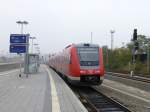 612 148 wartet am 30.10.15 in Gera auf den Zugteil aus Altenburg, um dann gemeinsam nach Erfurt Hbf und anschließend nach Würzburg zu fahren.