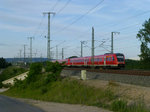 RE 1/3 nach Göttingen/Erfurt auf der Brücke über den Linderbach, 10.7.16