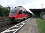 644 057 verlsst am 08.08.2012 den Bahnhof Kln-West in Richtung Kln Hauptbahnhof.