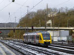 HLB-Lint VT 2??.? rangiert am leicht verschneiten Morgen des 12.2.2020 in Siegen Hbf.