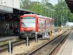 650 110 und zwei weitere 650er stehen am 3.8.13 als RB nach Radolfzell in Friedrichshafen.