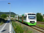 STB 41 nach Neuhaus am Rennweg bei der Ausfahrt in Grimmenthal, hinten VT 132, 23.6.16