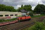 Aus Richtung Sterkrade kommend fhrt 294 707 am 28.07.23 in den Rangierbahnhof Oberhausen-Osterfeld ein.