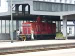 363 836 war am 01.08.2011 als Bahnhofslok in Kempten (Allgu) Hauptbahnhof mit Rangieraufgaben betraut.