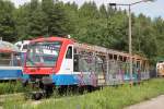 Die Reste vom Triebwagen der Prignitzer Eisenbahngesellschaft(PEG) der im Bahnhof Nassenheide(Oberhavel) in Brand geraten ist.Im Bahnwerk Neustrelitz (Netinera Werke GmbH)Aufgenommen am 17.06.2011