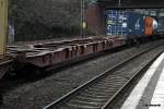 containertragwagen der gattung SGGNSS,zugelassen unter 33 54 4576 243-8,aufgenommen im bf hh-harburg,28.02.14