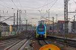 Auf der Fahrt von Bielefeld nach Braunschweig hat et 604 der Westfalenbahn einen Zwischenhalt in Hannover eingelegt und setzt nun die Fahrt in Richtung Osten fort.