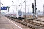 Doppelstock IC 2035 von Norddeich nach Leipzig Hbf, bei der Einfahrt in den Magdeburger Hbf. Geschoben hatte die 146 554-1. 16.01.2016