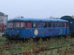 PEG-Triewagen VT98(T5)stand am 21.11.10 abgestellt im Bahnhof Meyenburg.