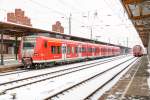 425 006-4 S-Bahn Mittelelbe als S1 (S 39036) von Schönebeck-Bad Salzelmen nach Wittenberge, bei der Ausfahrt aus Stendal. 06.01.2016