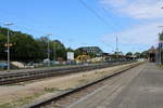 Die Bahnsteige 1-3 im Bahnhof Warnemünde.30.05.2020