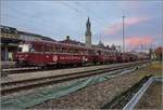 Roter Flitzer in Konstanz.