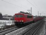 155 086-2 begegnete mir am 12.02.10 auf meiner Fahrt von Rostock nach Dsseldorf bei der Einfahrt kurz vor Osnabrck Hbf.