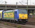 die ex InterConnex-Lok 146 519-4 mit MEr81621 von Hamburg-Harburg nach Lneburg bei der Ausfahrt im Bahnhof Hamburg-Harburg.28.07.2012