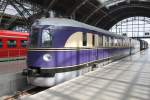 VT 137 225 Fliegender Hamburger auf dem Museumsgleis im Leipzig Hbf.13.04.2013 