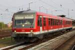 628 683 als RE1 von Rostock Hbf nach Schwerin Hbf beim Rangieren im Rostocker Hbf.(28.04.2011)