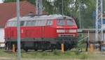 218 315-0(BW Westerland)stand am 16.05.2011 ganz aleine im BW Rostock Hbf/Dalwitzhof abgestellt.