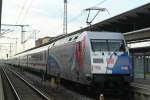 101 060-2 mit IC2217 Stralsund-Stuttgart kurz nach der Ankunft im Rostocker Hbf.11.09.2011