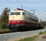 103 184-8 mit TEE von Ostseebad Binz nach Koblenz bei der Umfahrung in Hhe Rostock Hbf.28.09.2011