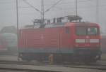 112 111-0 abgestellt im BW Rostock Hbf.06.11.2011