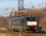 ES 64 F4-209 beim Rangieren im Bahnhof Rostock-Seehafen.24.01.2012