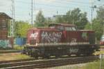 203 843-8 abgestellt im Rostocker Hbf.08.06.2012