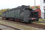 Ne Schneeschleuder vom Mecklenburgischen Eisenbahn-und Technikmuseum stand zu den Schweriner Modellbahn-Tagen drauen zur besichtigung.01.10.2016