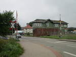 Bahnübergang an der Hauptstraße in Wernshausen am 01.September 2021.