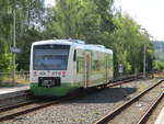 STB VT126 verließ,am 29.August 2022,die Station Mengersgereuth-Hämmern.