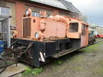 199 011 stand,am 24.April 2023,an der Seite,im Bw Wernigerode Westerntor.