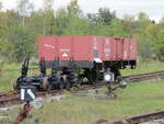 Ow 99-63-65 gehört der IG Hirzbergbahn e.V.Aufgenommen,am 22.Oktober 2023,in Georgenthal.