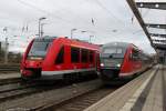 whrend 623 020-4 noch warten musste im Rostocker Hbf ging es fr 642 183 nach Graal-Mritz.22.11.2015